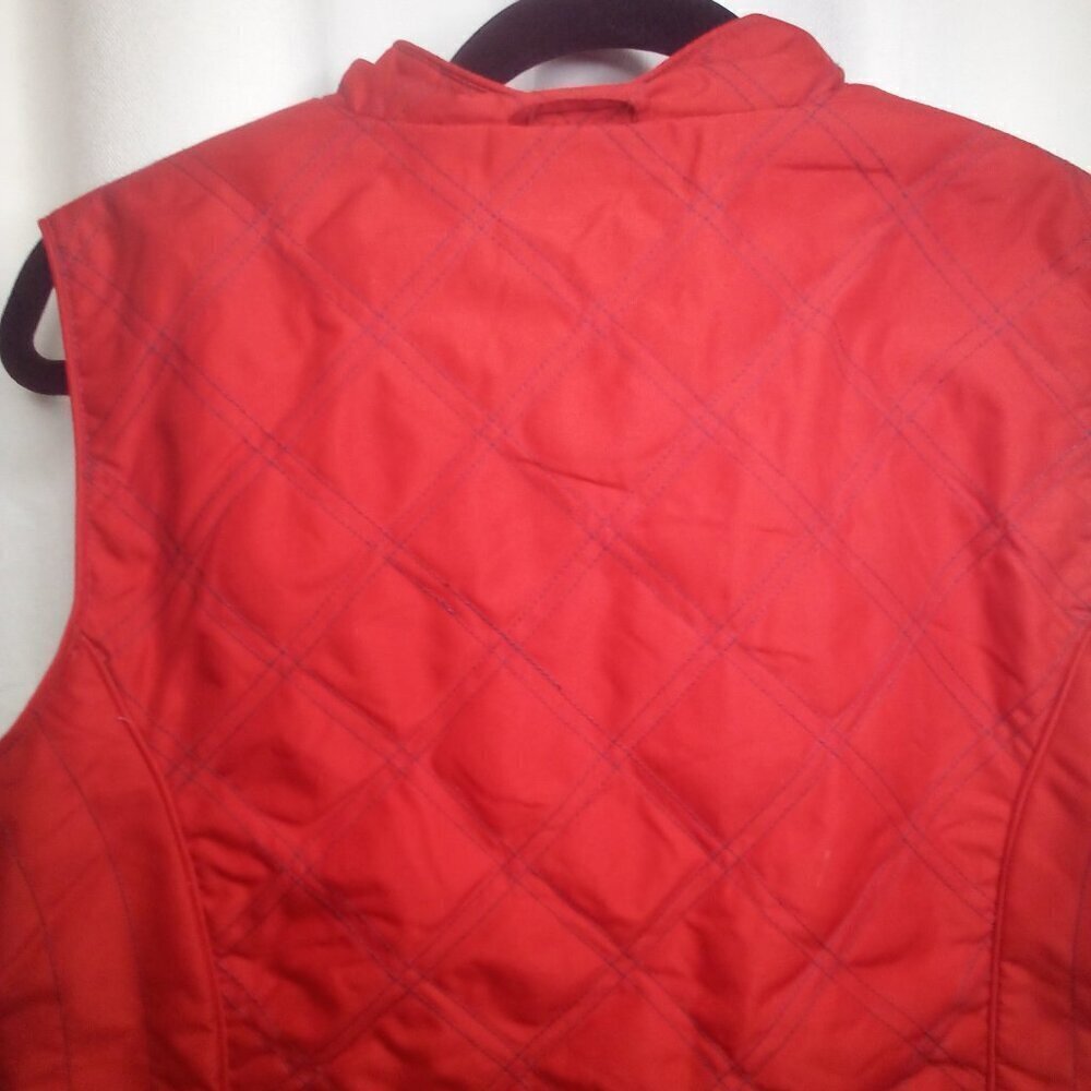 Paco Spirit Quilted Vest M Full Zip Pockets Red - Picture 3 of 15